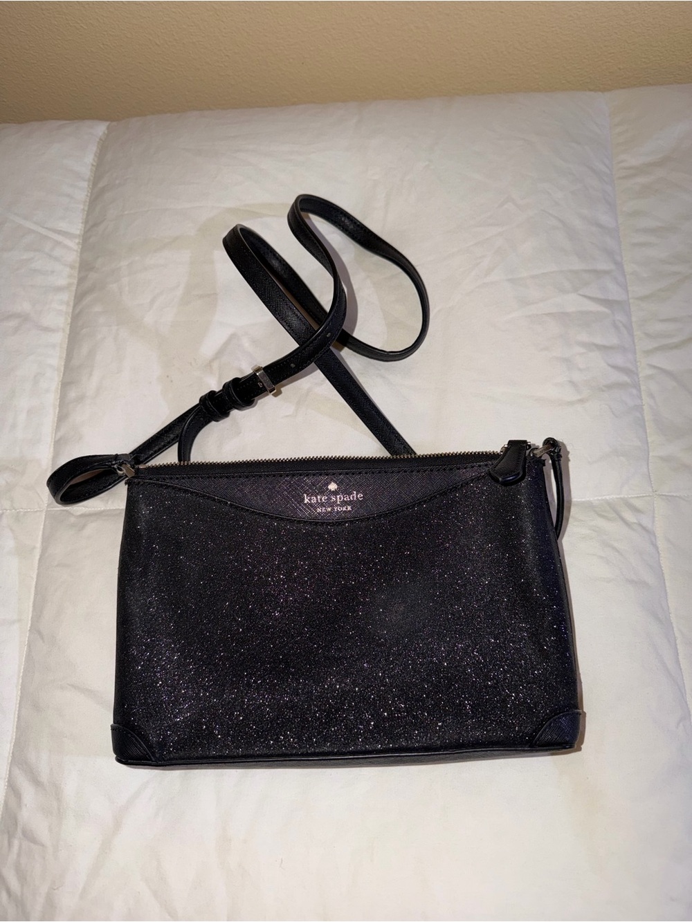 kate spade Black Glitter Crossbody Purse